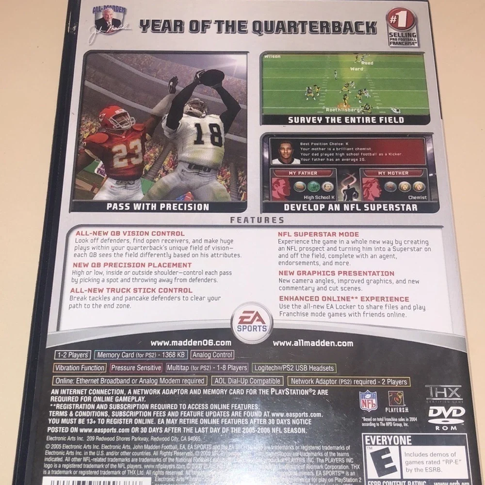 𝅺10& 11. MADDEN NFL 2006 - PlayStation 2